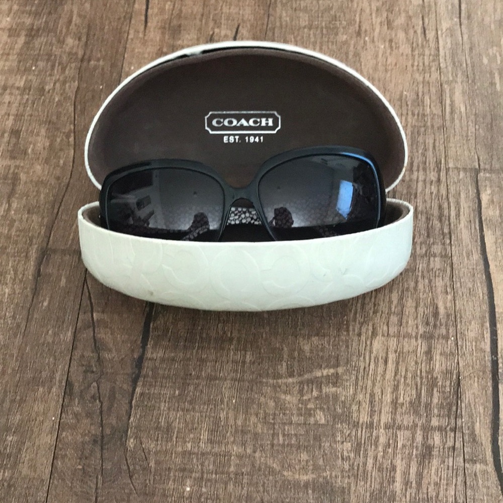 Black rhinestone Coach sunglasses